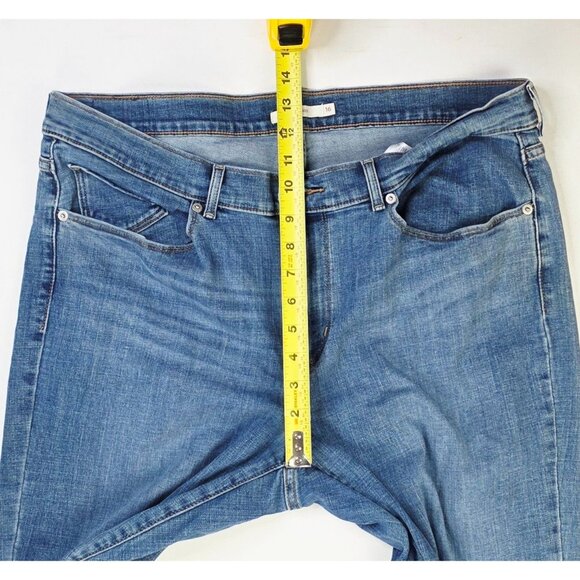 Levis 33X34 Size 16L Womens Classic Bootcut Blue Denim 5 Pocket Logo Tag Jeans - Picture 3 of 14
